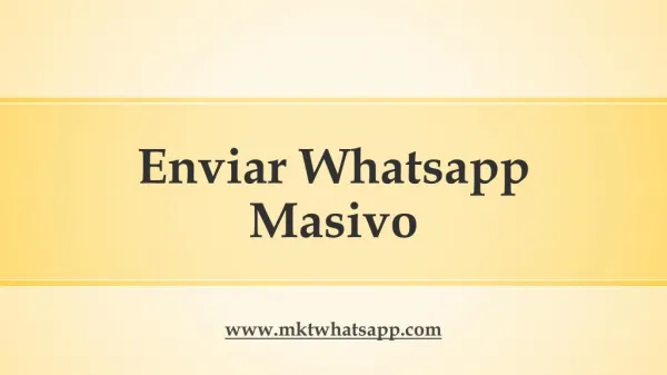 Plataforma De Envio Masivo Whatsapp