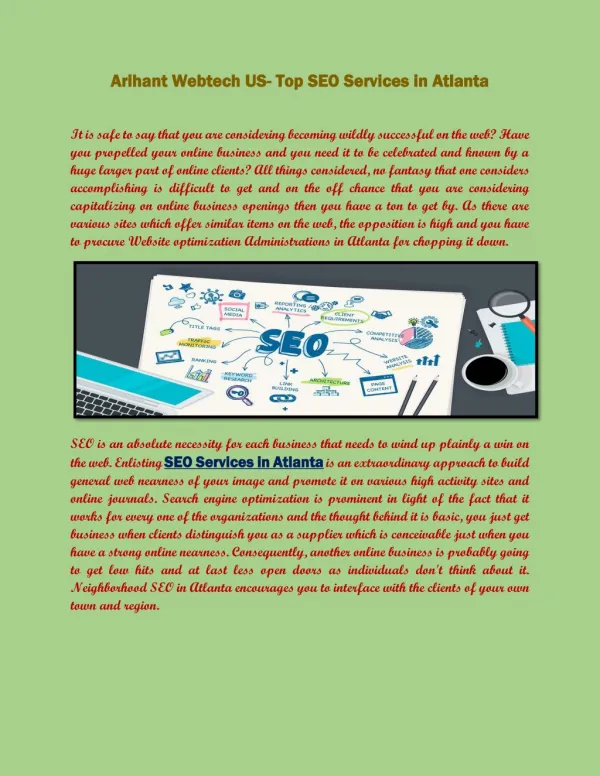 Best SEO Services in Atlanta