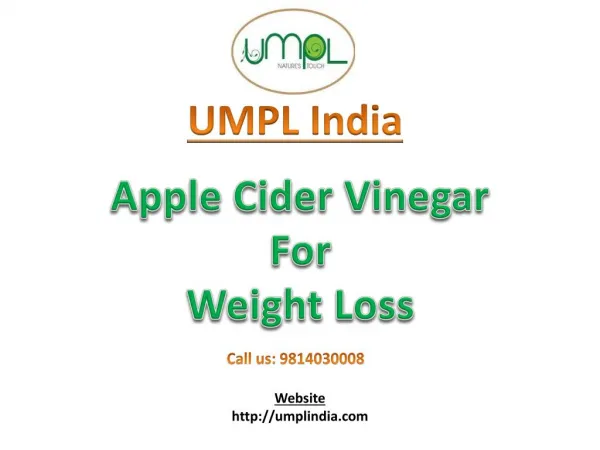 Buy Apple Cider Vinegar â€“ Weight Loss Products Online in India