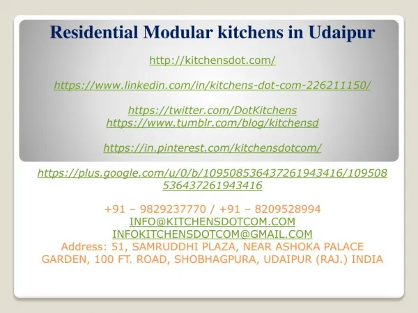 Residential Modular Kitchens in Udaipur