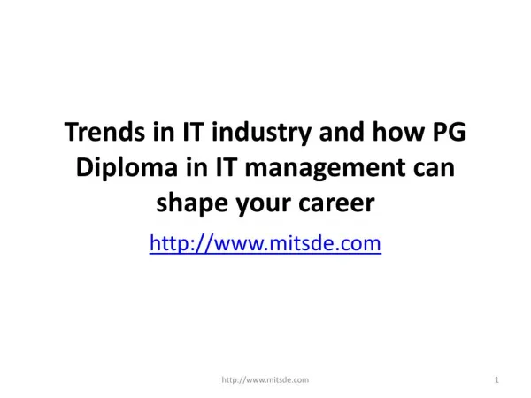 Trends in IT industry and how PGDBA in Information Technology (IT) management can shape your career | MBA Distance learn