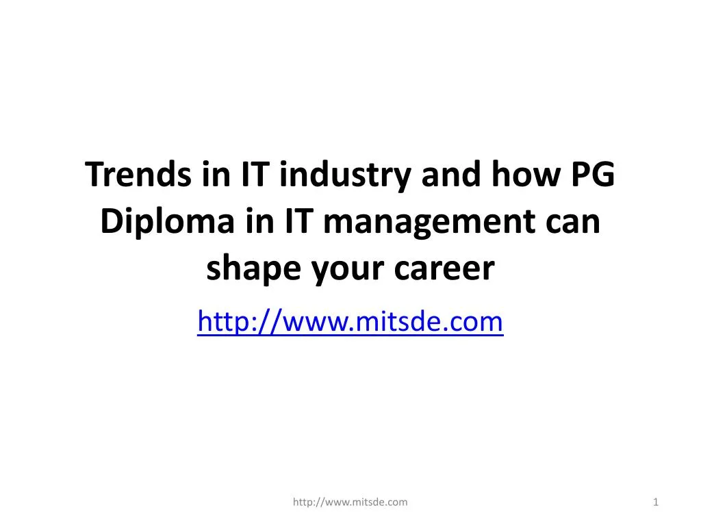 trends in it industry and how pg diploma in it management can shape your career
