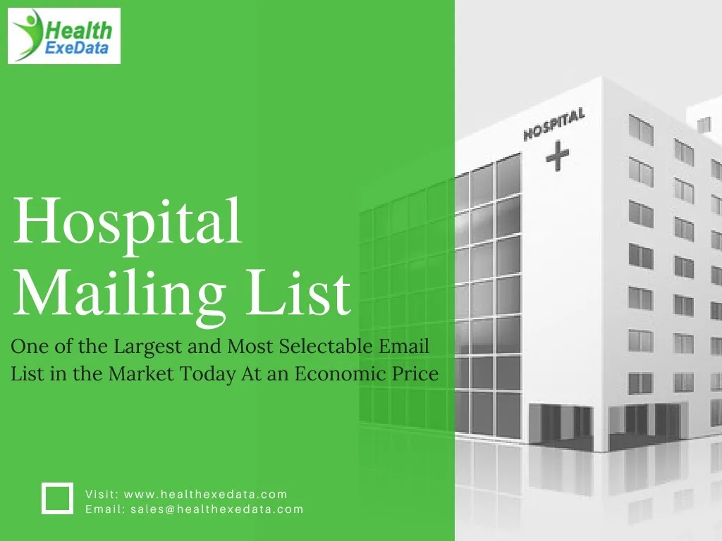 hospital mailing list one of the largest and most