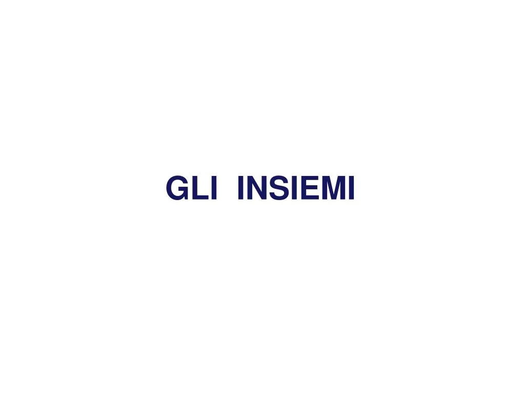 gli insiemi