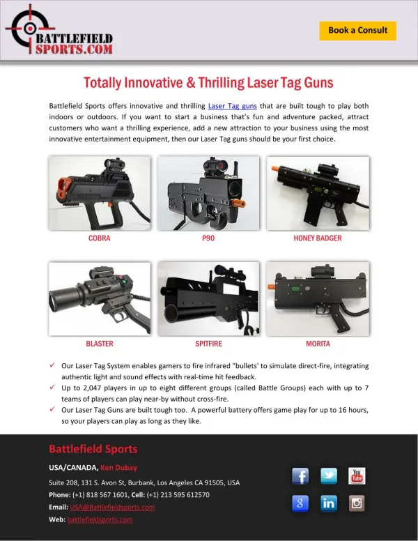 Totally Innovative & Thrilling Laser Tag Guns