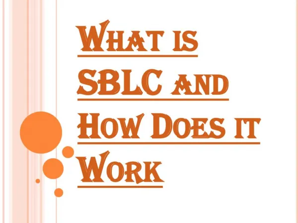 What is a ‘Standby Letter of Credit’ (SBLC)?