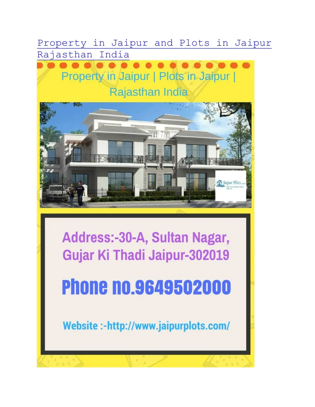 property in jaipur and plots in jaipur rajasthan
