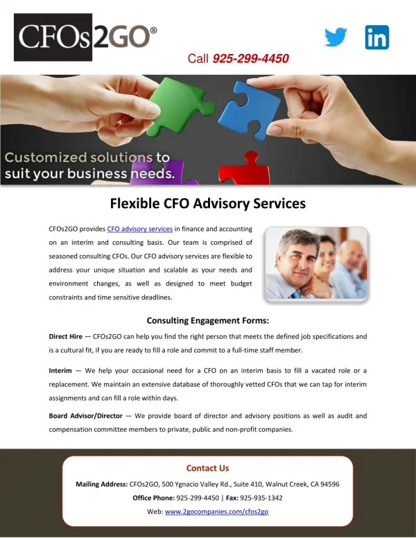 Flexible CFO Advisory Services