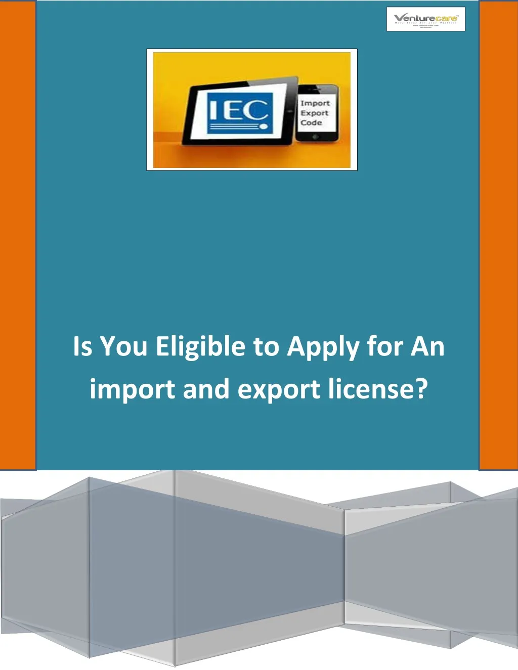 is you eligible to apply for an import and export