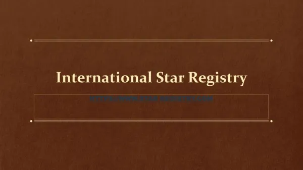 Buy a Star for Your Loving | International Star Registry