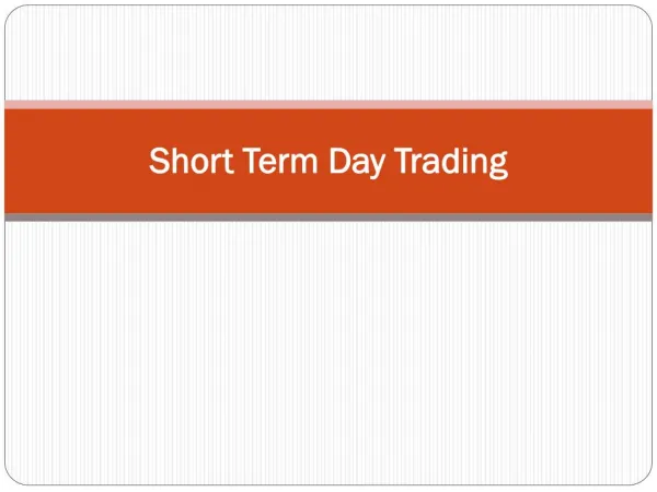 Short Term Day Trading