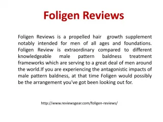 Foligen-Reviews |Hair growth product - slide 1
