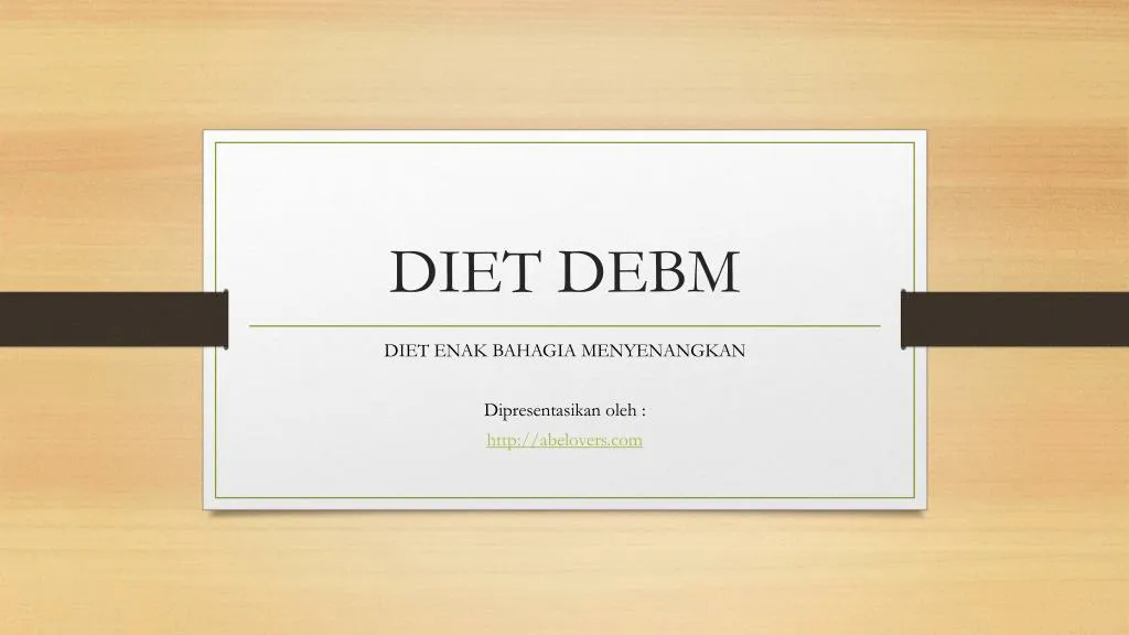 diet debm