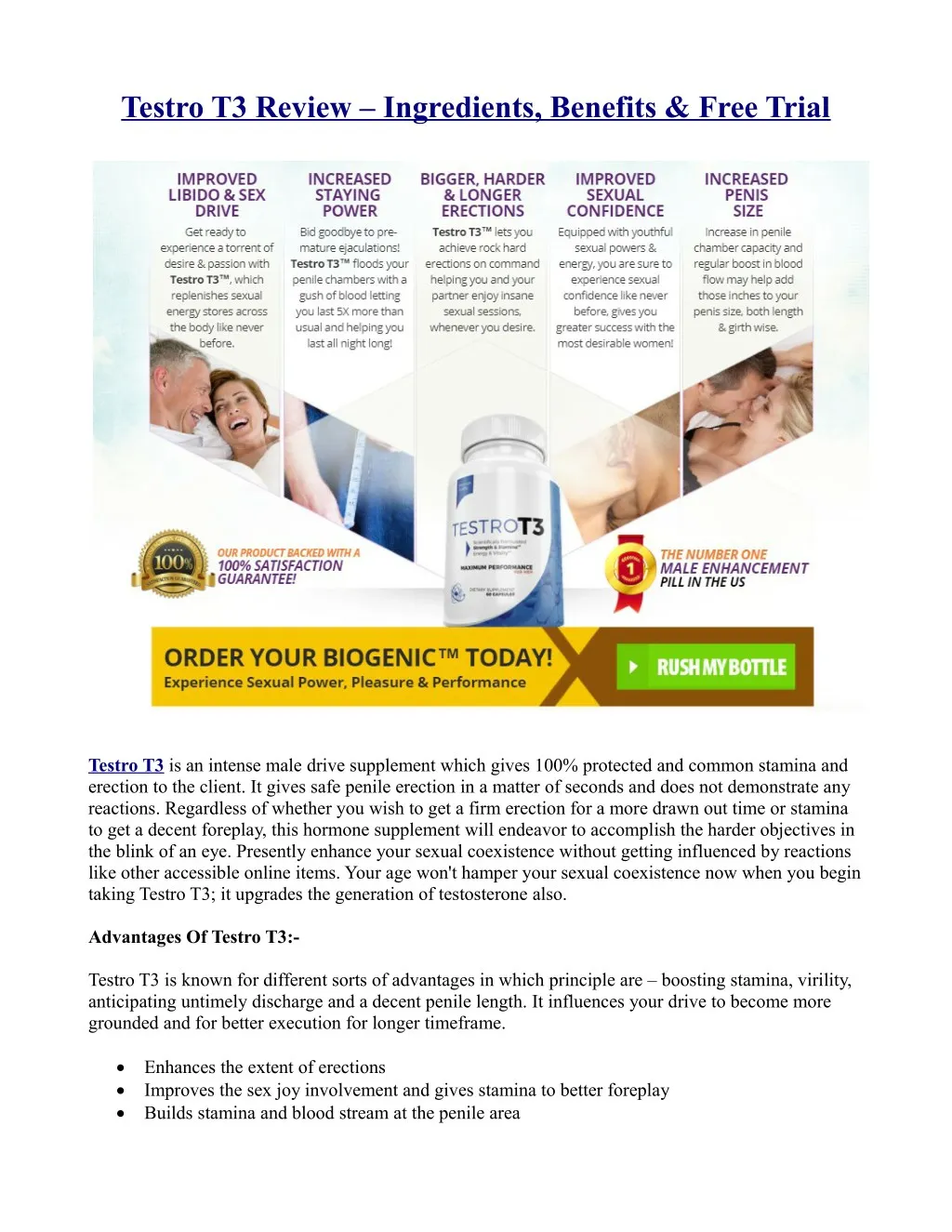 testro t3 review ingredients benefits free trial