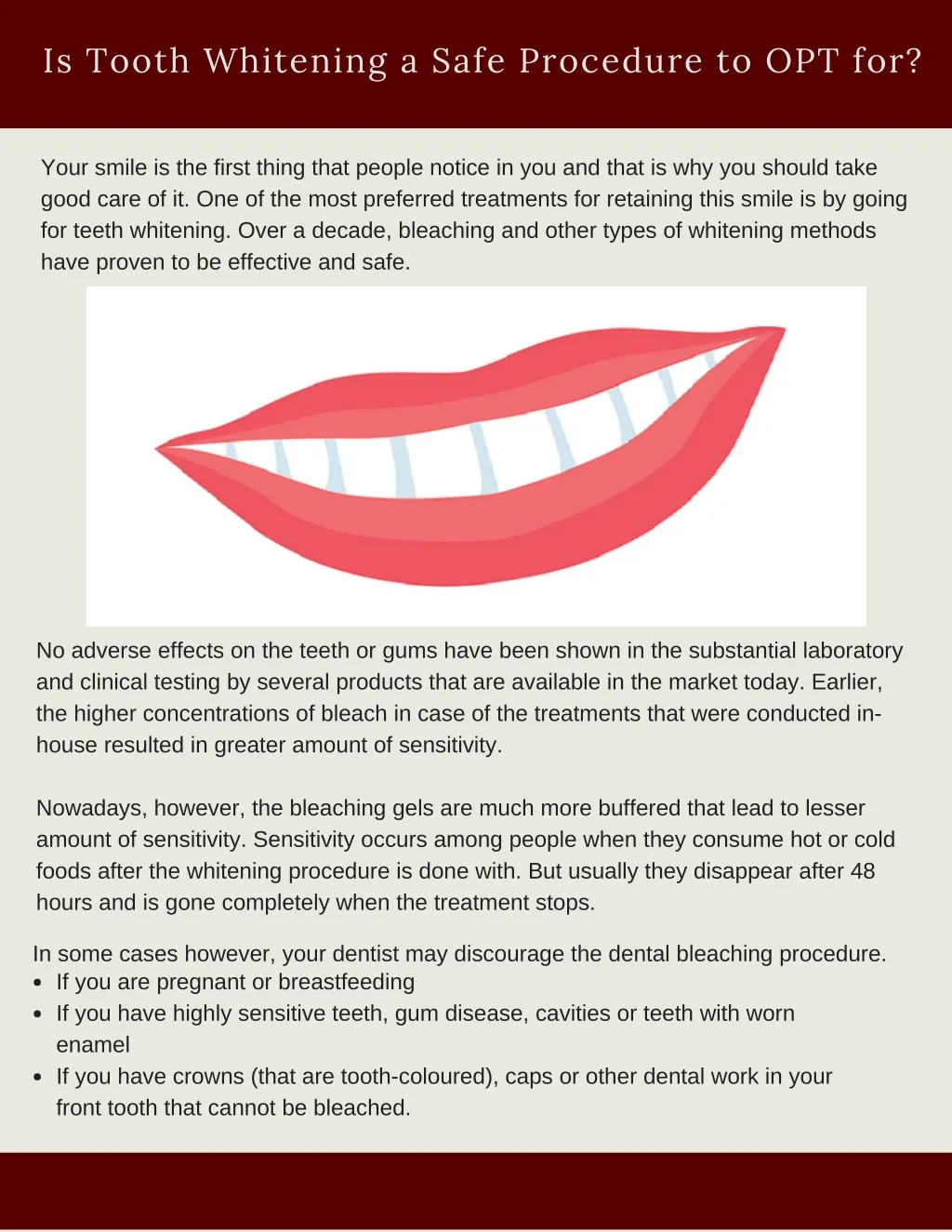 is tooth whitening a safe procedure to opt for