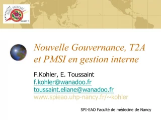 Nouvelle Gouvernance, T2A et PMSI en gestion interne - slide 1