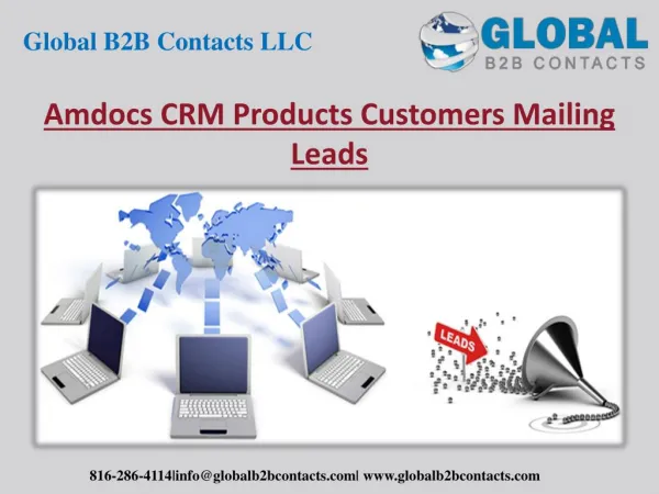 Amdocs CRM product Customers Mailing Leads