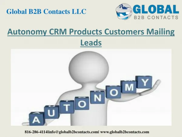 Autonomy CRM Product Customers Mailing Leads