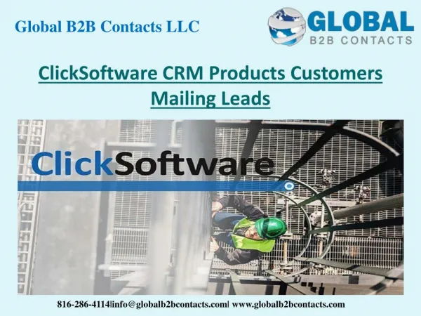 ClickSoftware CRM Product Customers Mailing Leads