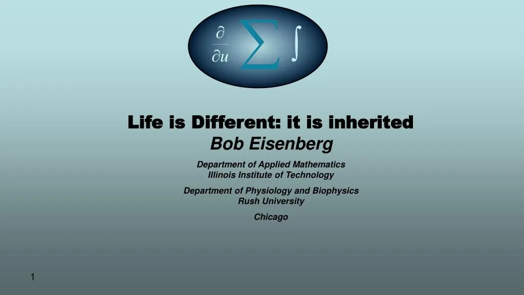 life is different it is inherited bob eisenberg