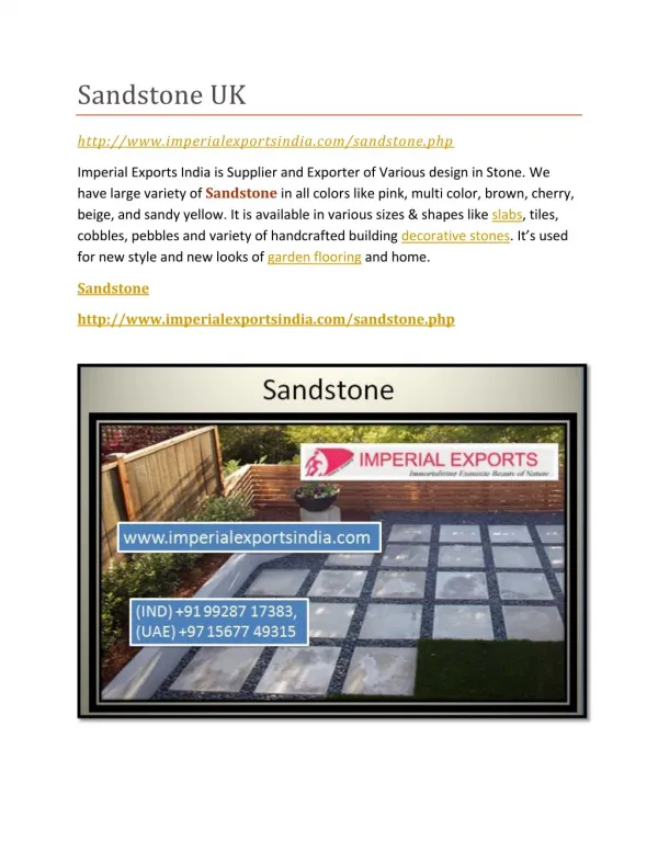 Sandstone UK