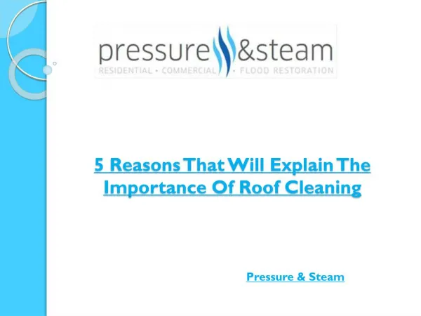 5 Reasons That Will Explain The Importance Of Roof Cleaning