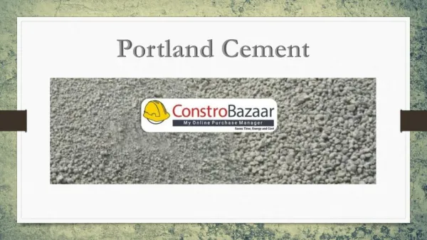 Portland Cement | ConstroBazaar