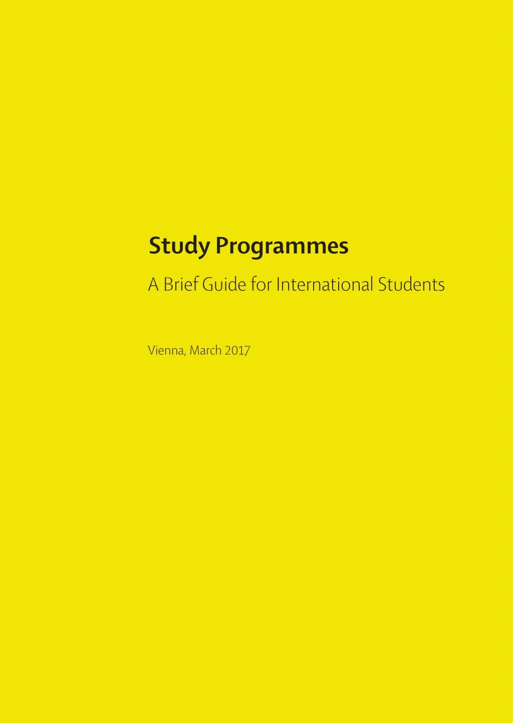 study programmes