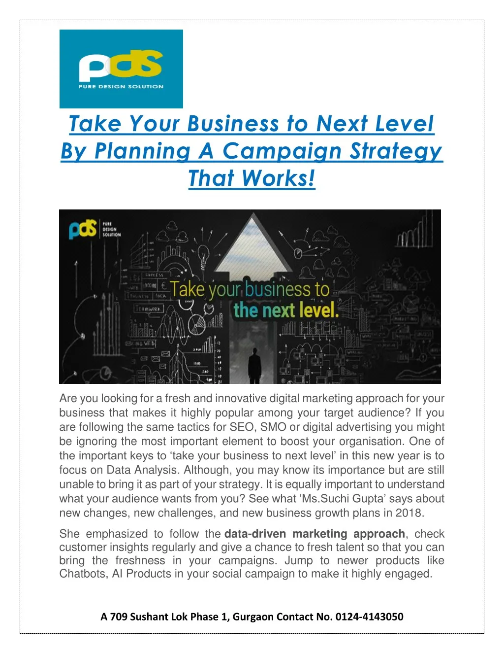 take your business to next level by planning