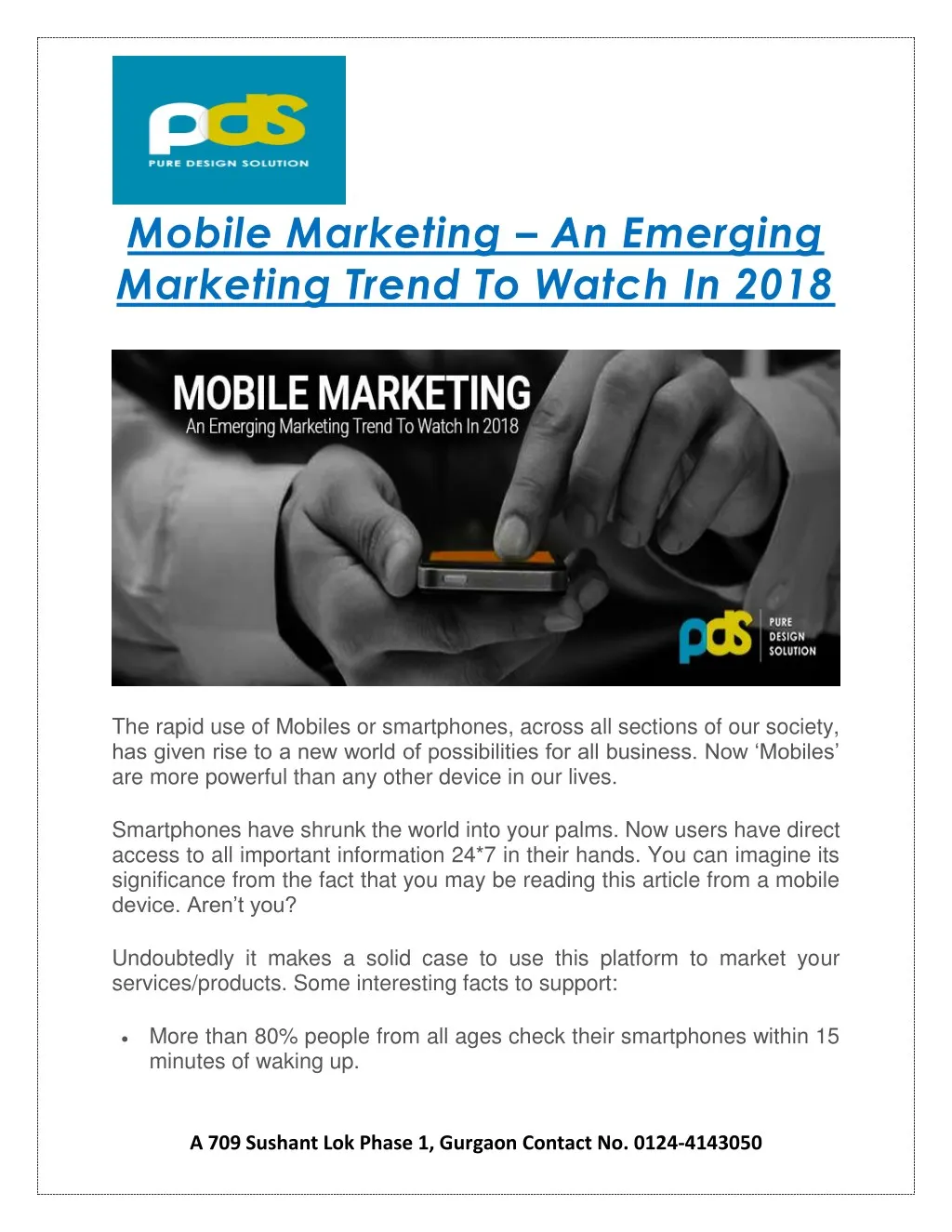 mobile marketing an emerging marketing trend