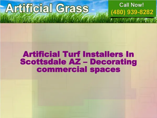 Artificial Turf Installers In Scottsdale AZ – Decorating Commercial Spaces