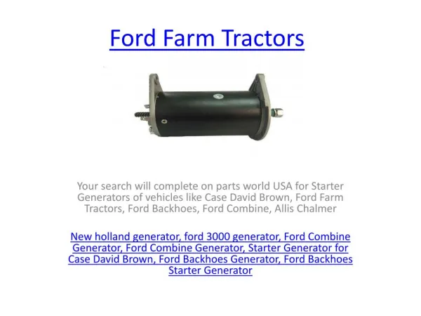 Ford Farm Tractors