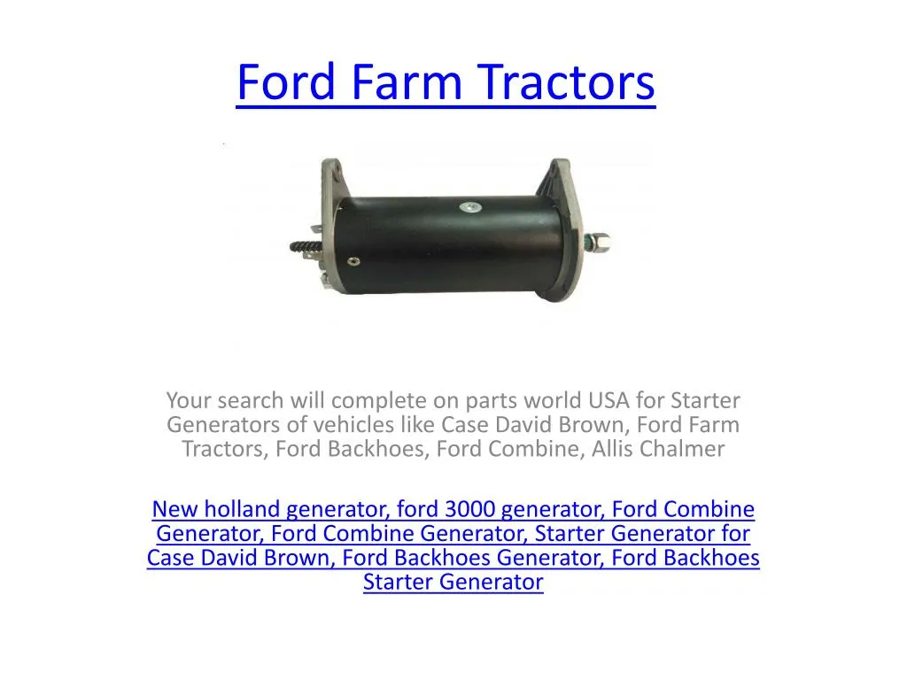 ford farm tractors