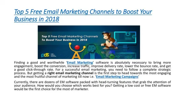 Top 5 Free Email Marketing Channels to Boost Your Business in 2018