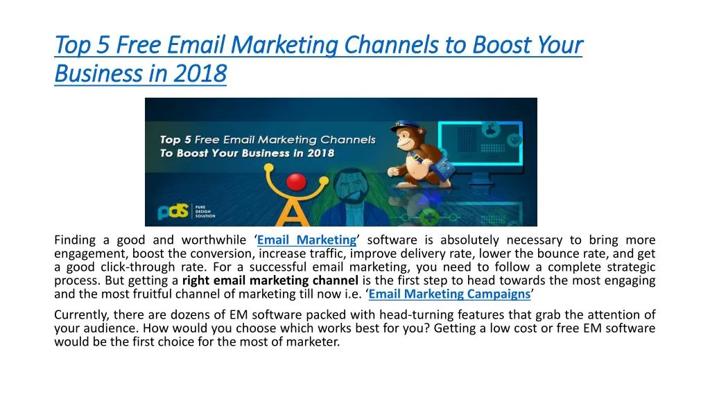 top 5 free email marketing channels to boost your business in 2018