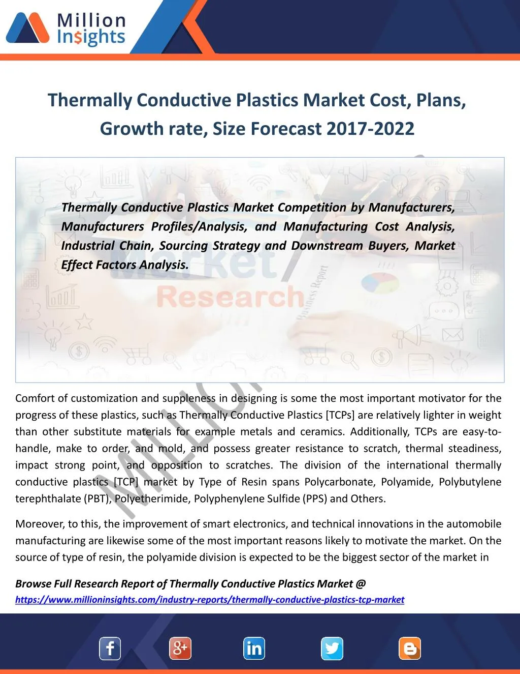 thermally conductive plastics market cost plans growth rate size forecast 2017 2022