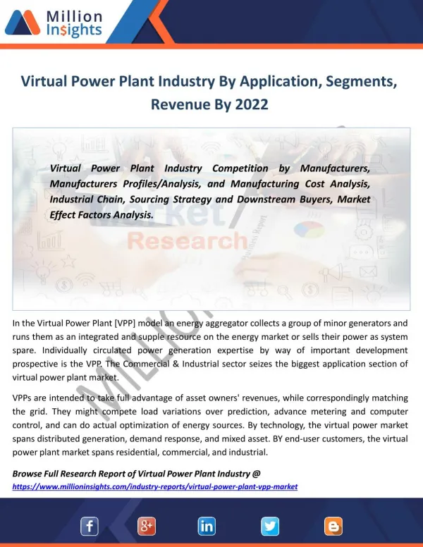 Virtual Power Plant Market by Type, area, Product, Revenue From 2017-2022