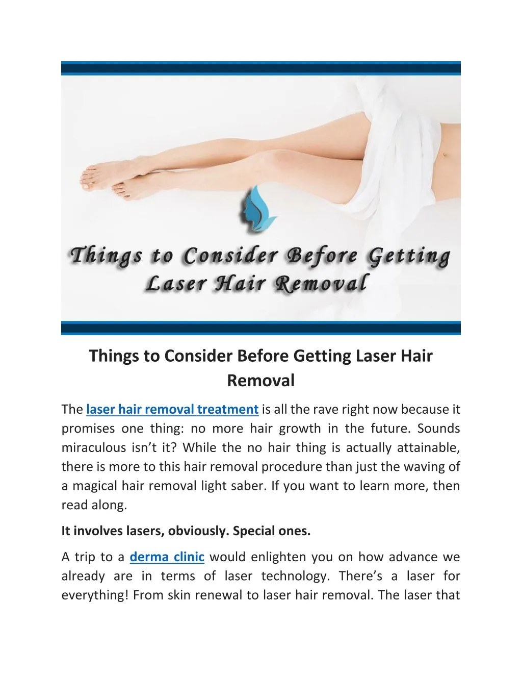 things to consider before getting laser hair