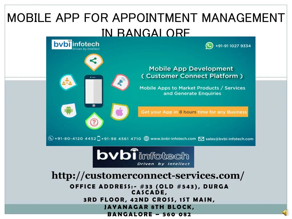 mobile app for appointment management in bangalore