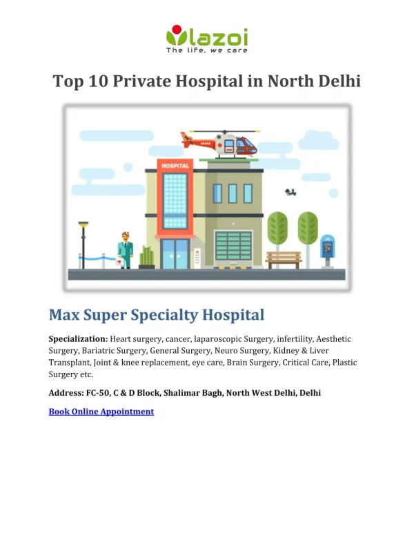 Top 10 Private Hospital in North Delhi - Lazoi The Life