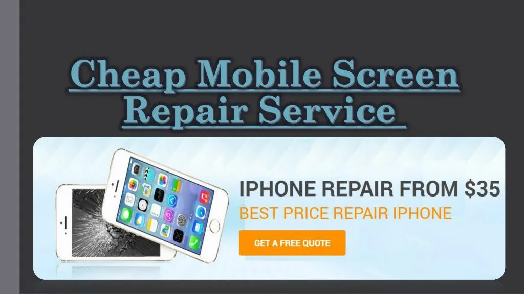cheap mobile screen repair service