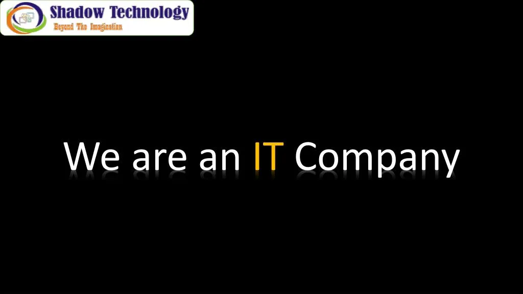 we are an it company