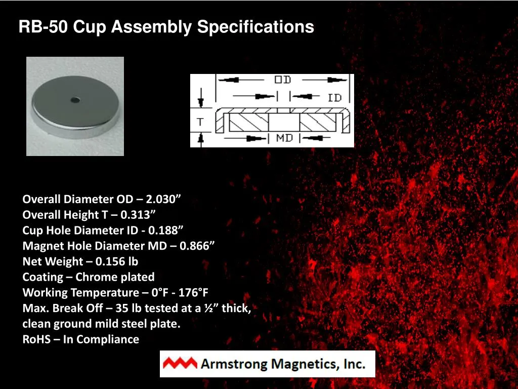 rb 50 cup assembly specifications