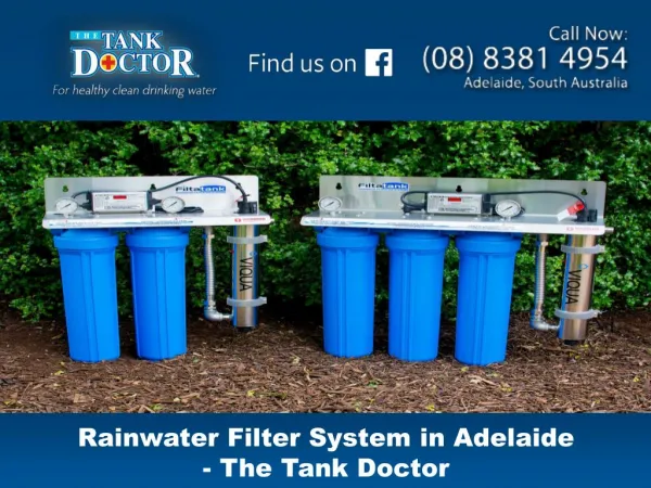 Rainwater Filter System in Adelaide- The Tank Doctor