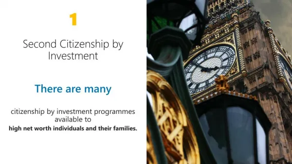 Second Citizenship By Investment