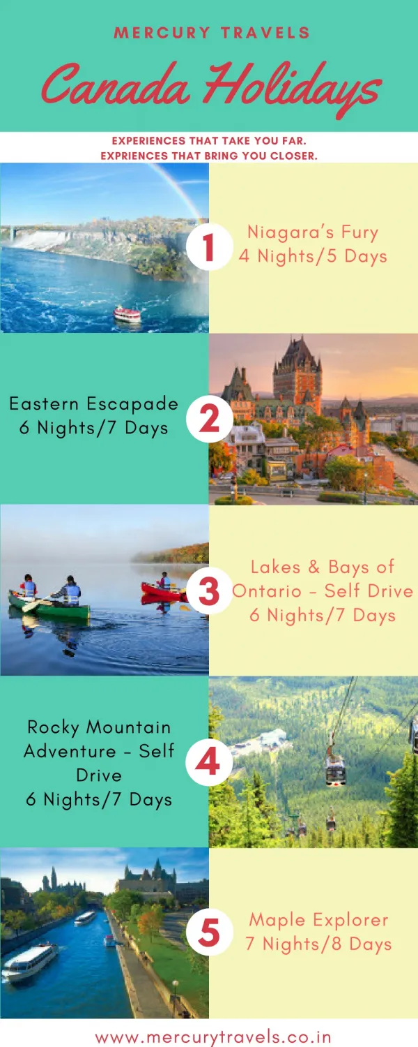 Canada Holiday Packages - Mercury Travels
