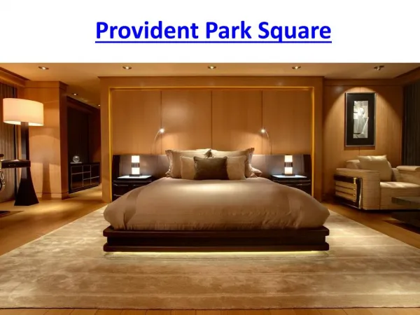 Provident Park Square Buying 1 , 2 and 3 BHK in Bangalore