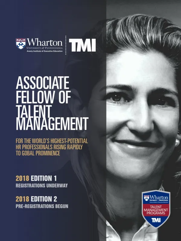 Associate Fellow Program in Talent Management | TMI-Wharton Program