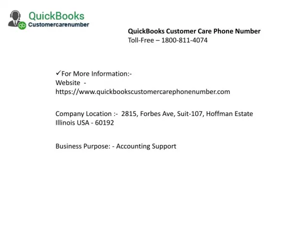 QuickBooks Customer Care Phone Number