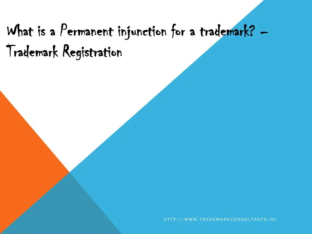 what is a permanent injunction for a trademark